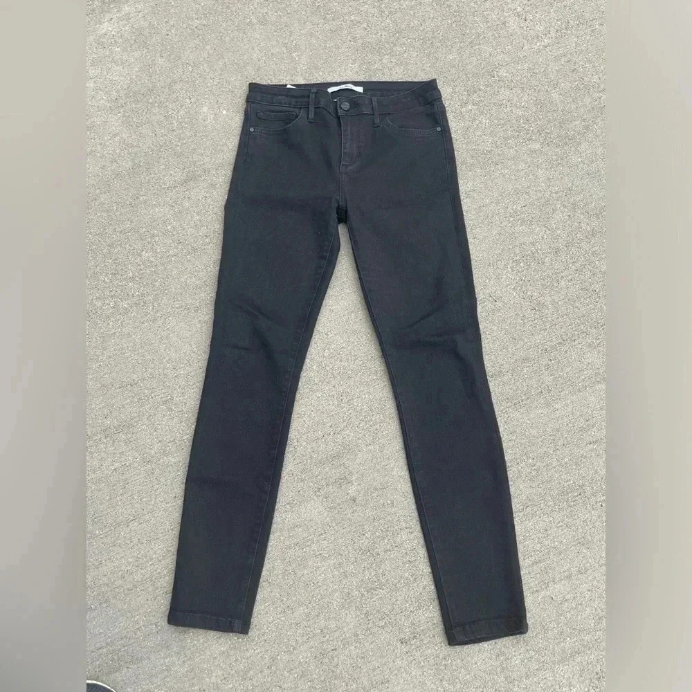 Sam Edelman The Kitten Mid Rise Skinny Ankle Gray Black jeans 29